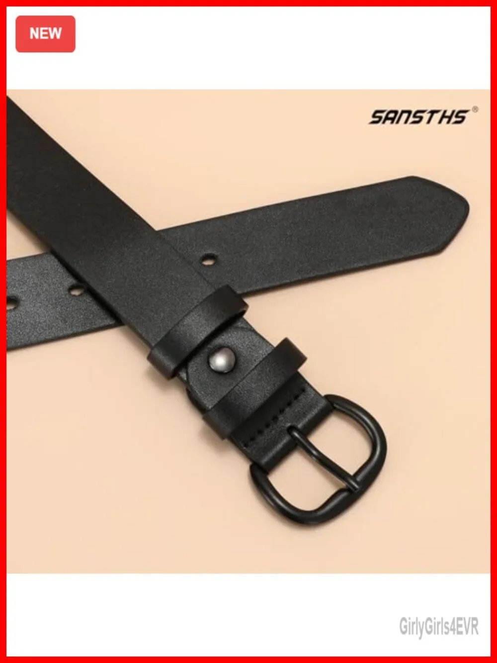 PU Leather Belt for Women with Metal Roller Buckle Casual Waist Belt